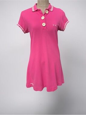 Vintage Project E Hot Pink Polo Mini Dress